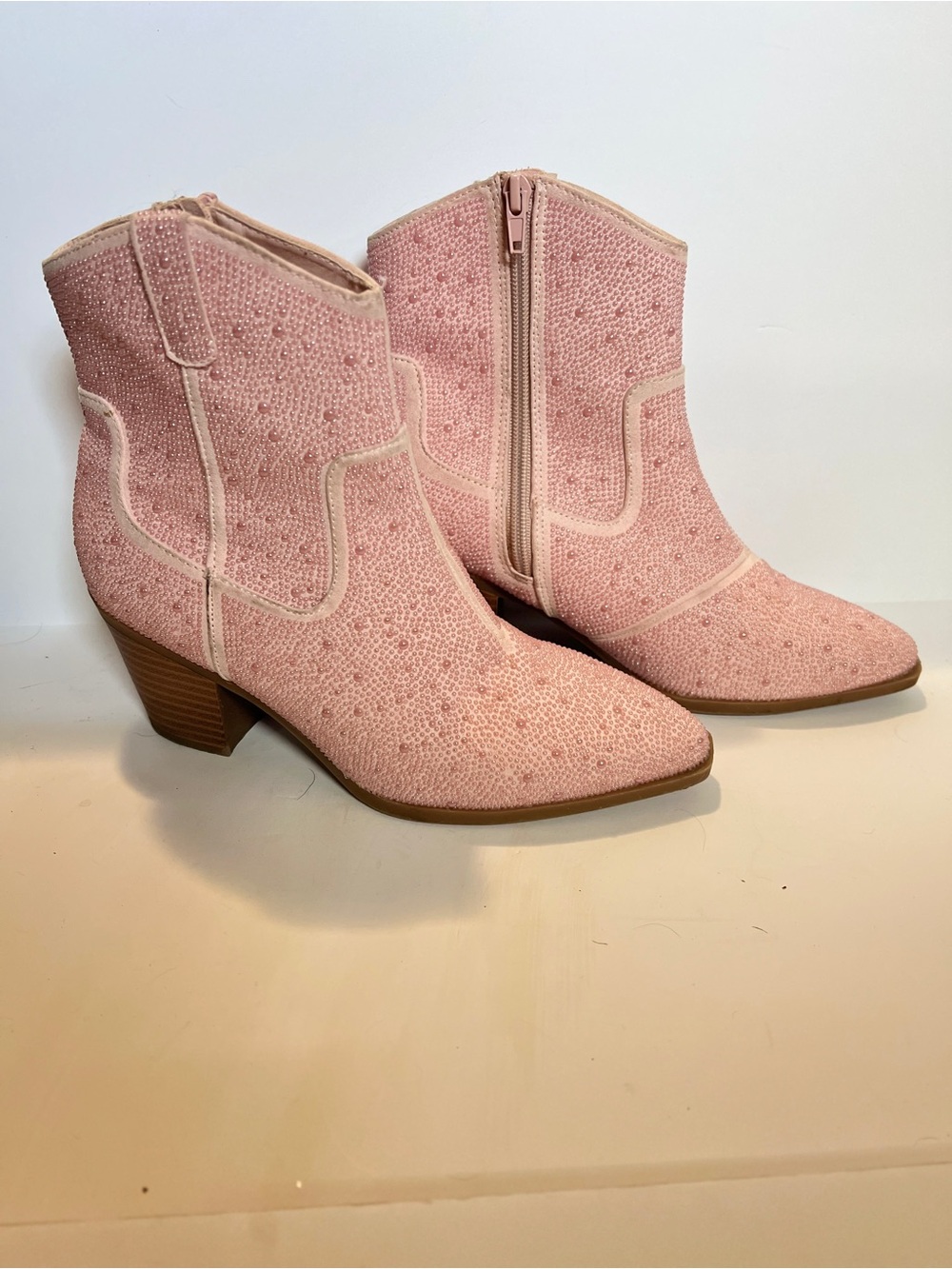 MIA Kelcie Pink Rhinestone Western Cowboy Boots Size 7 Festival Nashville
